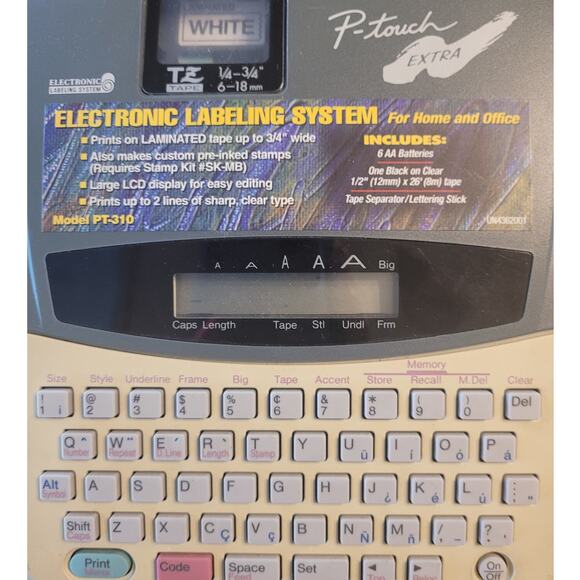 Brother P-Touch Extra PT-310 Thermal Label Printer Tested AC Adapter EUC - Picture 8 of 11